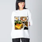 ささみの日常の我が家の夕食〜洋〜 ビッグシルエットロングスリーブTシャツ