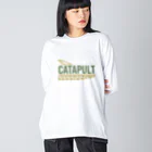 kimchinのカタパルト CATAPULT ロゴ Big Long Sleeve T-Shirt