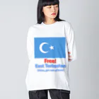 あさやけ洋品店のFree！ East Turkestan ビッグシルエットロングスリーブTシャツ