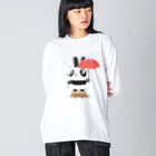 イラスト MONYAAT のラビットパンダ Big Long Sleeve T-Shirt