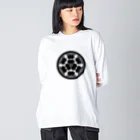 戦国神社 -戦国グッズ専門店-の長宗我部元親【七つ片喰】 Big Long Sleeve T-Shirt