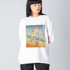 nidan-illustrationの"双輪車娘之圖會" 2-#1 Big Long Sleeve T-Shirt