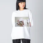 ひいらぎ たえの招き猫 珀ちゃん Big Long Sleeve T-Shirt