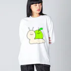 ゆるいもの倶楽部の🐌カタツムりんご🍏 ビッグシルエットロングスリーブTシャツ