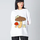 2Dうさぎの2Dうさぎ きのこ Big Long Sleeve T-Shirt