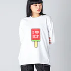 はちよんごのI♡ICE ビッグシルエットロングスリーブTシャツ