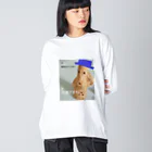 ミネラル豊富な土のはにわさん。SHOP     (強面紅鮭さんもいるよ)の押しからの質問コーナー。～インタビュー編その二～ のミネラル豊富な土のはにわさん。 Big Long Sleeve T-Shirt