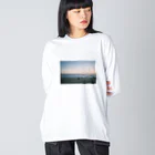 kyari dolphinのsea Tシャツ Big Long Sleeve T-Shirt