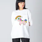 なきゆかのドリーミングユニコーン Big Long Sleeve T-Shirt