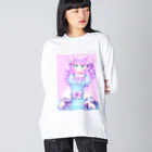 かわいいもののおみせ　いそぎんちゃくの🎀 ビッグシルエットロングスリーブTシャツ