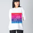 photo-kiokuの蓮 ビッグシルエットロングスリーブTシャツ