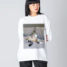 ぐるぐるにゃーにゃのぶどう先輩 Big Long Sleeve T-Shirt