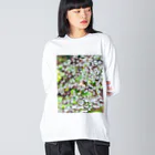 GreenTrexの蜘蛛の巣についた水滴デザイン Big Long Sleeve T-Shirt