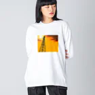 Psyche Webの夕景 ビッグシルエットロングスリーブTシャツ