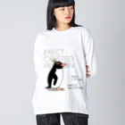 空とぶペンギン舎のマユダチペンギン Big Long Sleeve T-Shirt