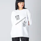 猫にmatatabiの猫にmatatabi  Actinidia polygama on cats Big Long Sleeve T-Shirt