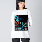 homofuturusのMidnight urban street Big Long Sleeve T-Shirt