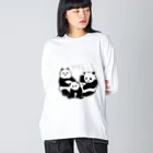 panda to kageのかぞく ビッグシルエットロングスリーブTシャツ