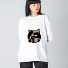 サビ猫azunekoのおうちのサビ猫のazuneko(あずねこ) ビッグシルエットロングスリーブTシャツ