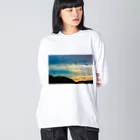 seaの唐松　朝 ビッグシルエットロングスリーブTシャツ