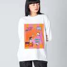 𝙈𝙊𝙈𝙊'𝙨 𝙎𝙝𝙤𝙥のvintage vaporwave #02 ビッグシルエットロングスリーブTシャツ