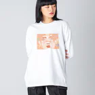 hyu-ge（イラスト）のhyu-ge ビッグシルエットロングスリーブTシャツ