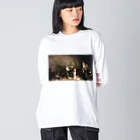 Takahashijunのギュスターヴ・クールベ(画家のアトリエ)のグッズ ビッグシルエットロングスリーブTシャツ