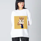 柴三堂のまるちゃん ビッグシルエットロングスリーブTシャツ