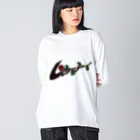 ラブバズの"LOVEBUZZ"REDROSE/BLK/MINI ビッグシルエットロングスリーブTシャツ