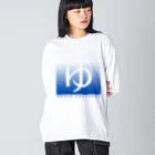 温泉グッズ@ブーさんとキリンの生活の温泉ごくらく（ブルー） Big Long Sleeve T-Shirt