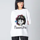 bourutarouのFlower Dies ビッグシルエットロングスリーブTシャツ