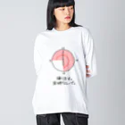 Coi_Galleryの帰ります。定時なんで。 ビッグシルエットロングスリーブTシャツ