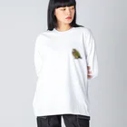 MOBのフクロウオウム（カカポ） ビッグシルエットロングスリーブTシャツ