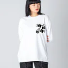 ロゼットステーブル お馬の雑貨屋さん🏇のThe Horse Face② Big Long Sleeve T-Shirt