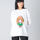 Watanabeのおかっぱの女の子 ビッグシルエットロングスリーブTシャツ