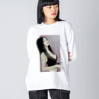 dahlia shop SUZURIのSheer 背景あり 透過 Big Long Sleeve T-Shirt