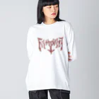 Filth_Closetのsimple af logo glitch ビッグシルエットロングスリーブTシャツ