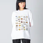 mincruのチリモン図鑑 Big Long Sleeve T-Shirt