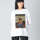 nidan-illustrationの"武者絵" 3-#1 Big Long Sleeve T-Shirt