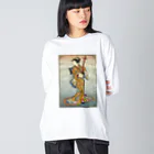 nidan-illustrationの"美人画" 2-#1 ビッグシルエットロングスリーブTシャツ