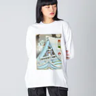 nidan-illustrationの"女雪宮・冬" #1 ビッグシルエットロングスリーブTシャツ