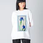 アトリエひろの花菖蒲 Big Long Sleeve T-Shirt