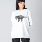 segasworksのAmargasaurus（白黒） Big Long Sleeve T-Shirt
