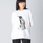 ３２１６のペンギン 루즈핏 롱 슬리브 티셔츠