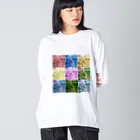 MUGURa-屋のムグラのグ　混 Big Long Sleeve T-Shirt