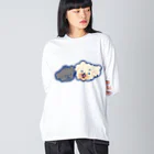 しらこのもっちとれんれん ビッグシルエットロングスリーブTシャツ