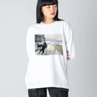 recy_coの水浴びワンワン Big Long Sleeve T-Shirt