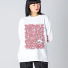 PostPet Official Shopのモモだらけ Big Long Sleeve T-Shirt