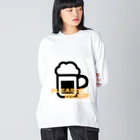 NaoのPleaseシリーズ「BEER」 ビッグシルエットロングスリーブTシャツ