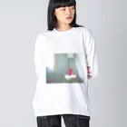 PostPet Official Shopのミニモモ Big Long Sleeve T-Shirt